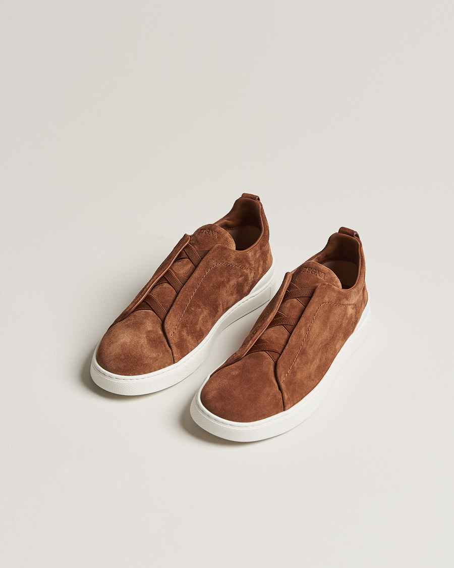 Mies | Tennarit | Zegna | Triple Stitch Sneakers Brown Suede