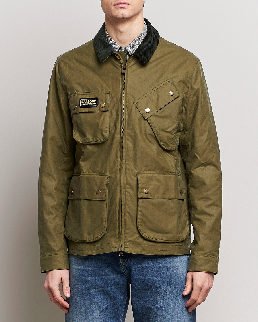 Mies | Barbour International | Barbour International | Sefton Waxed Jacket Olive Branch