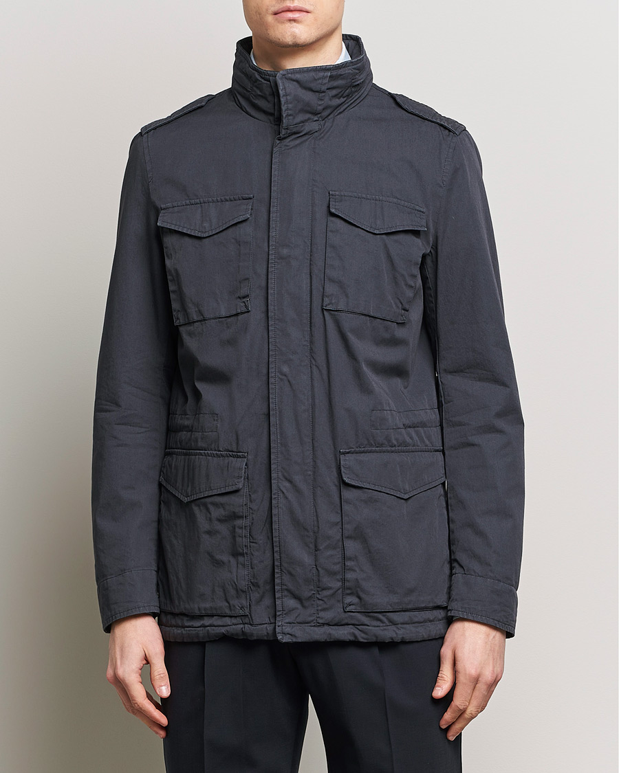 Mies | Vaatteet | Herno | Cotton Field Jacket Navy
