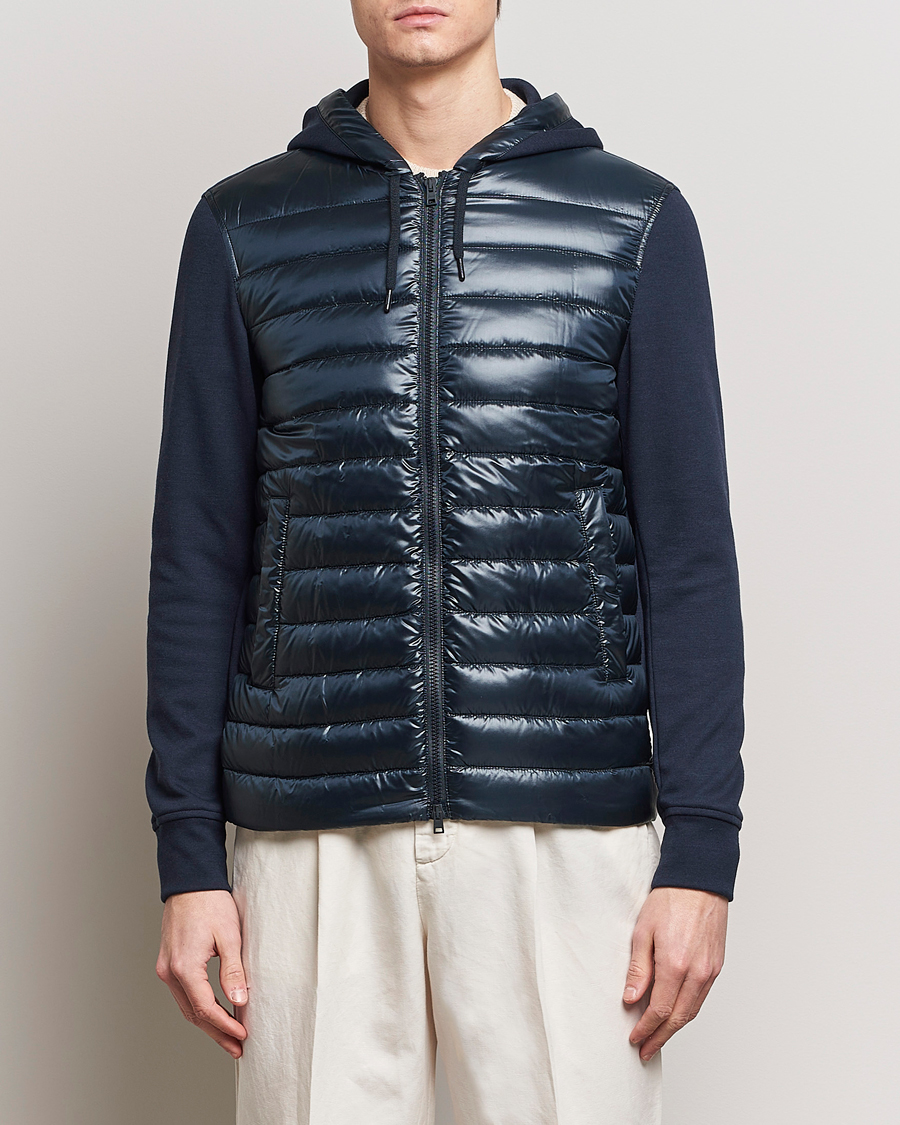 Mies | Vaatteet | Herno | Hybrid Hooded Zip Jacket Navy