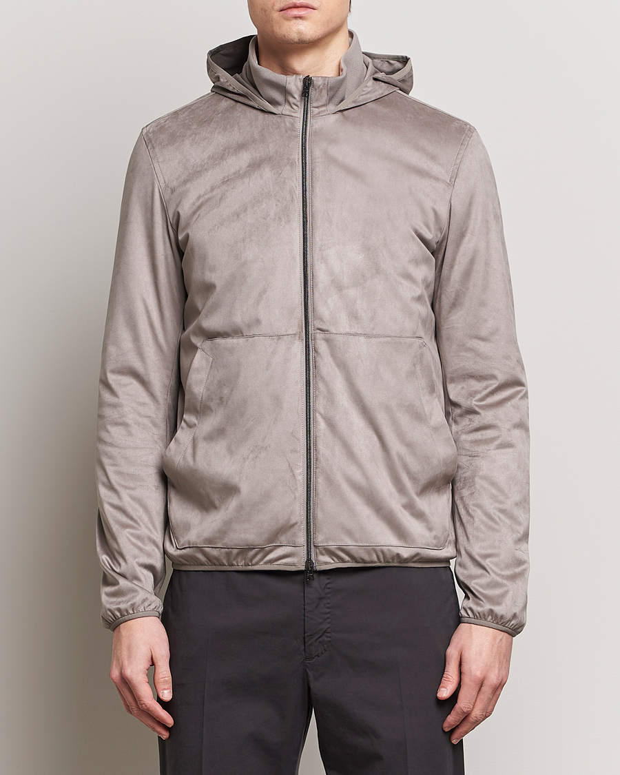 Mies | Herno | Herno | Faux Suede Bomber Jacket Grey