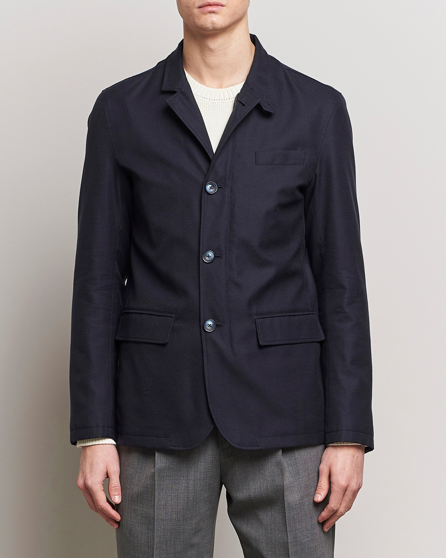 Mies | Herno | Herno | Cotton/Cashmere City Jacket Navy