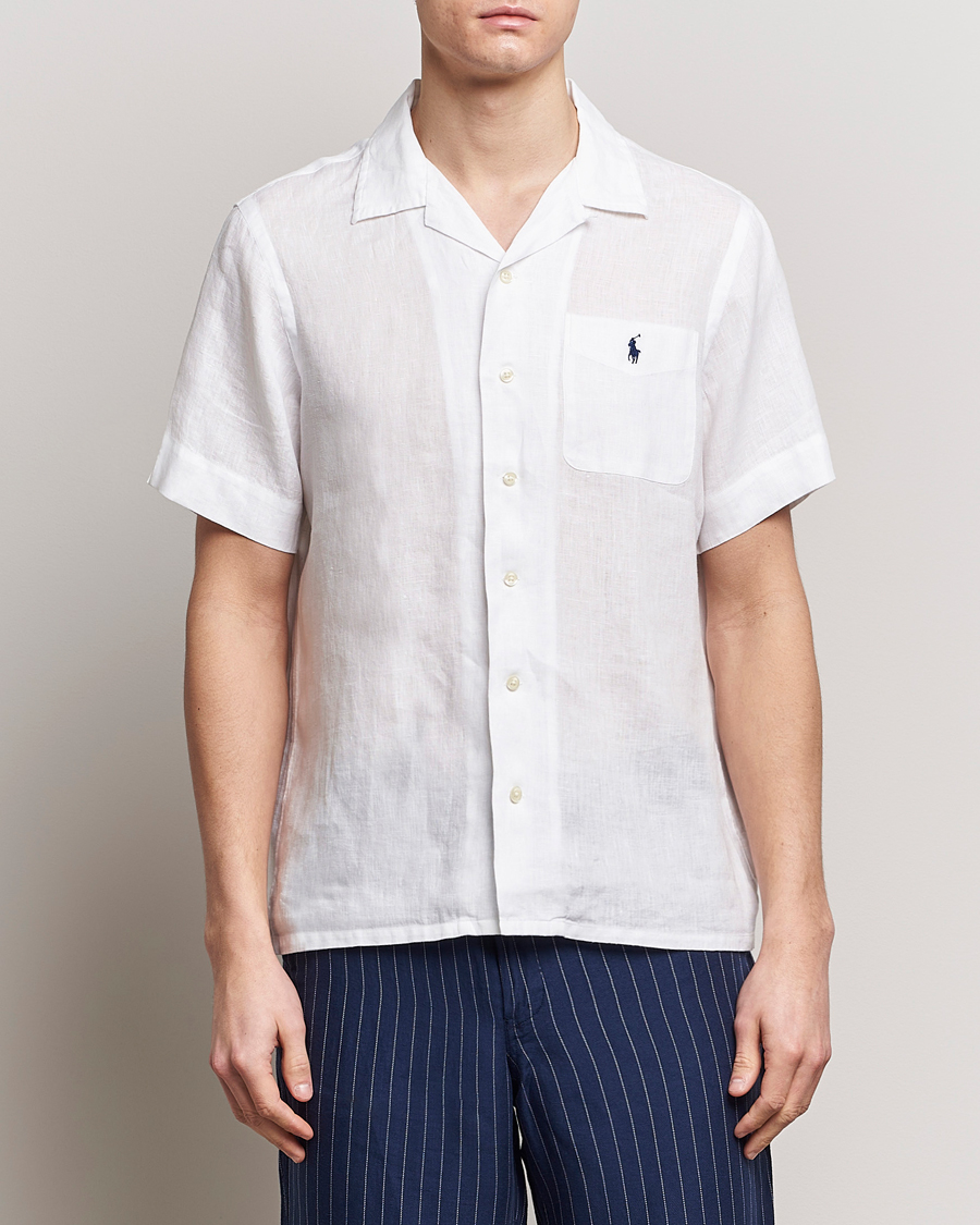 Mies |  | Polo Ralph Lauren | Linen Pocket Short Sleeve Shirt White