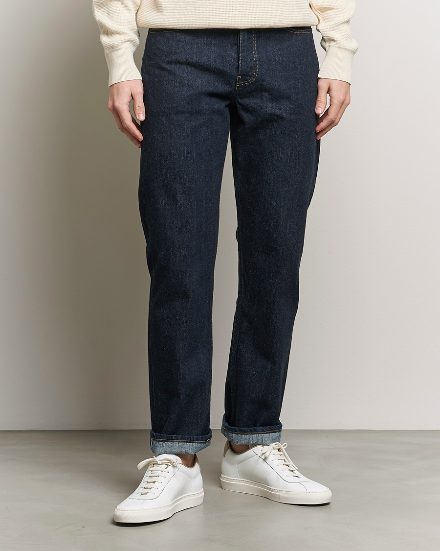 Mies | Straight leg | Sunspel | Japanese Selvedge Jeans Blue