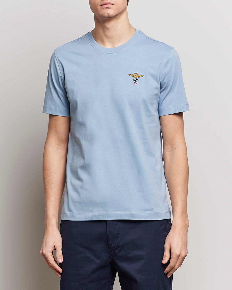 Mies | T-paidat | Aeronautica Militare | TS1580 Crew Neck T-Shirt Glacier Blue