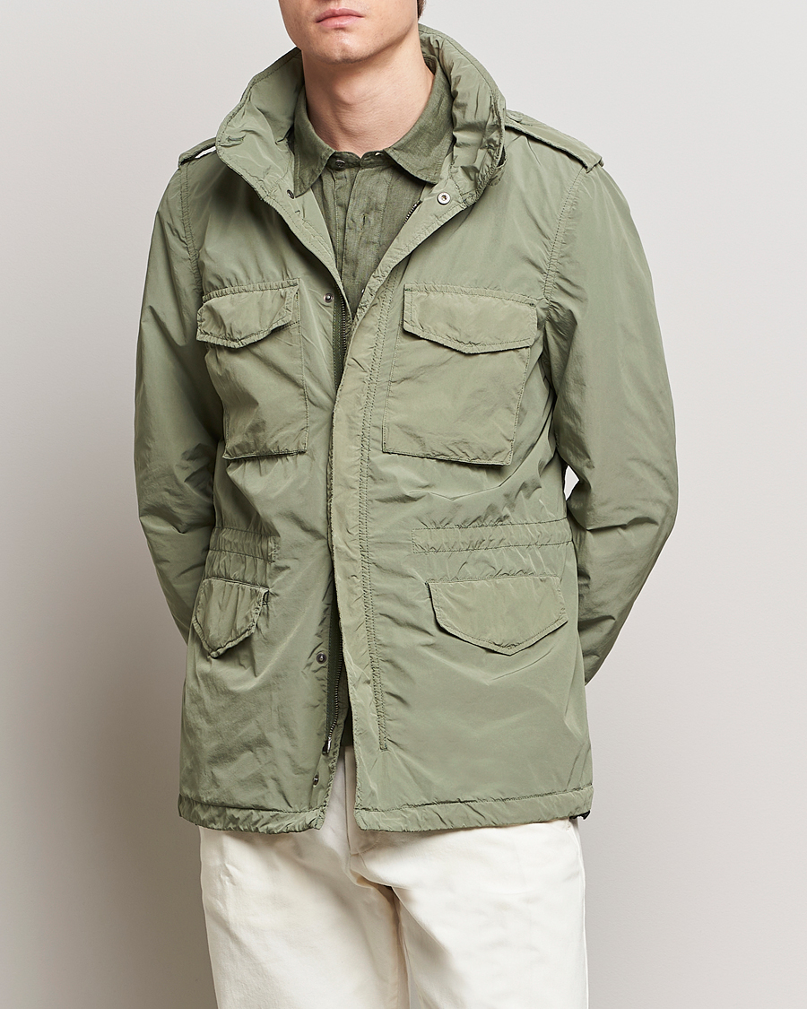 Mies | Vaatteet | Aspesi | Giubotto Garment Dyed Field Jacket Sage