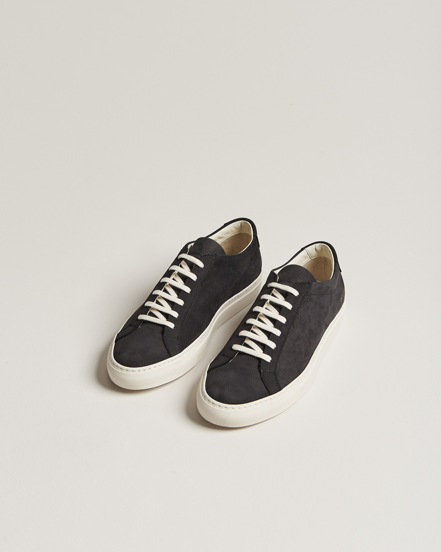 Mies |  | Common Projects | Original Achilles Pebbled Nubuck Sneaker Black