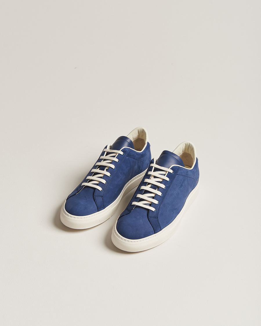 Mies |  | Common Projects | Retro Pebbled Nappa Leather Sneaker Blue/White