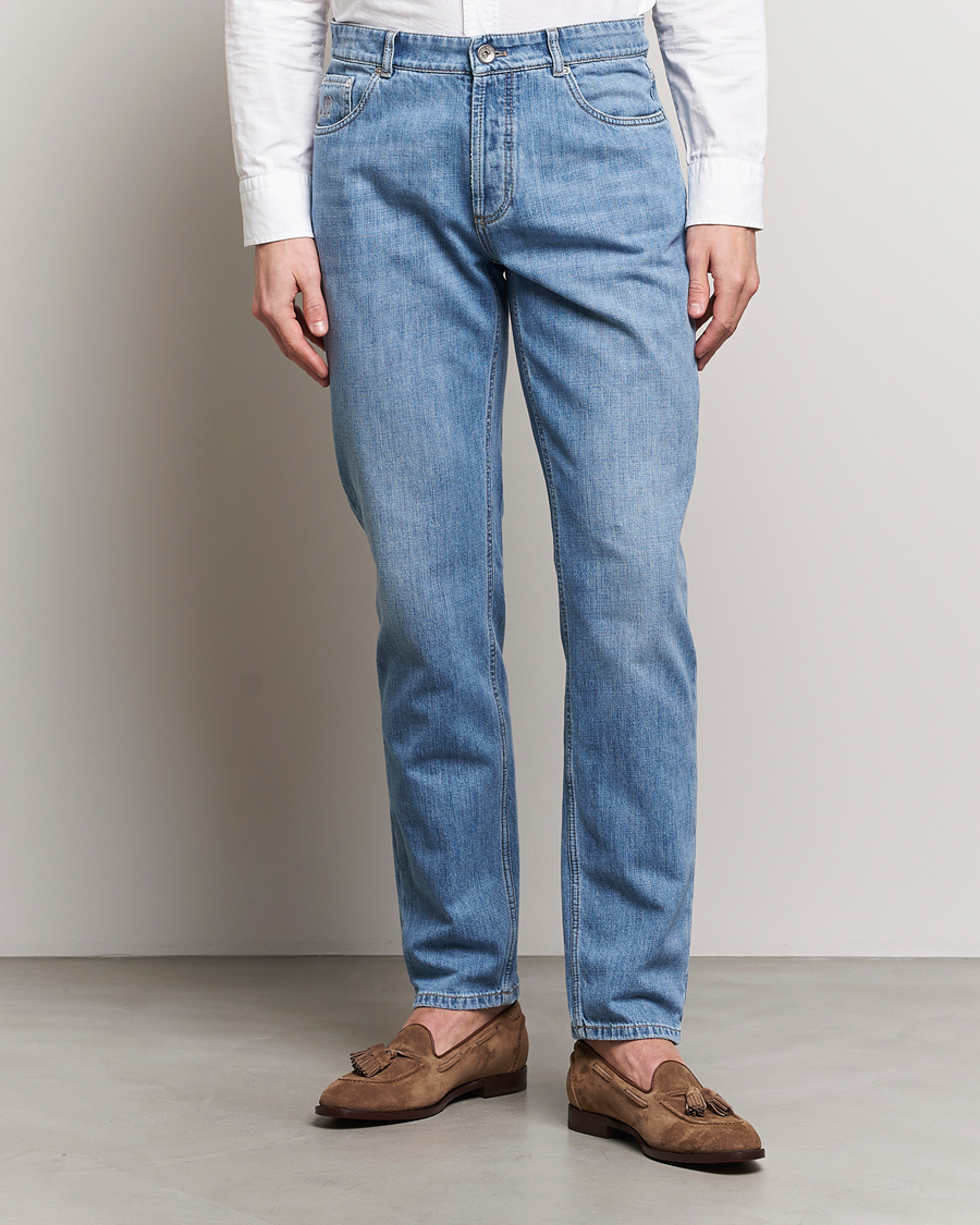 Mies | Vaatteet | Brunello Cucinelli | Traditional Fit Jeans Blue Wash