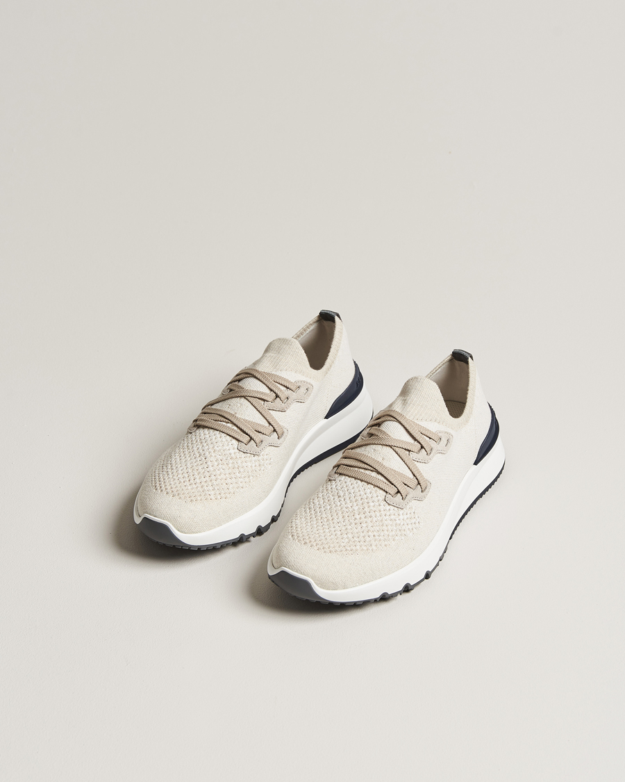Mies |  | Brunello Cucinelli | Mesh Running Sneakers Beige