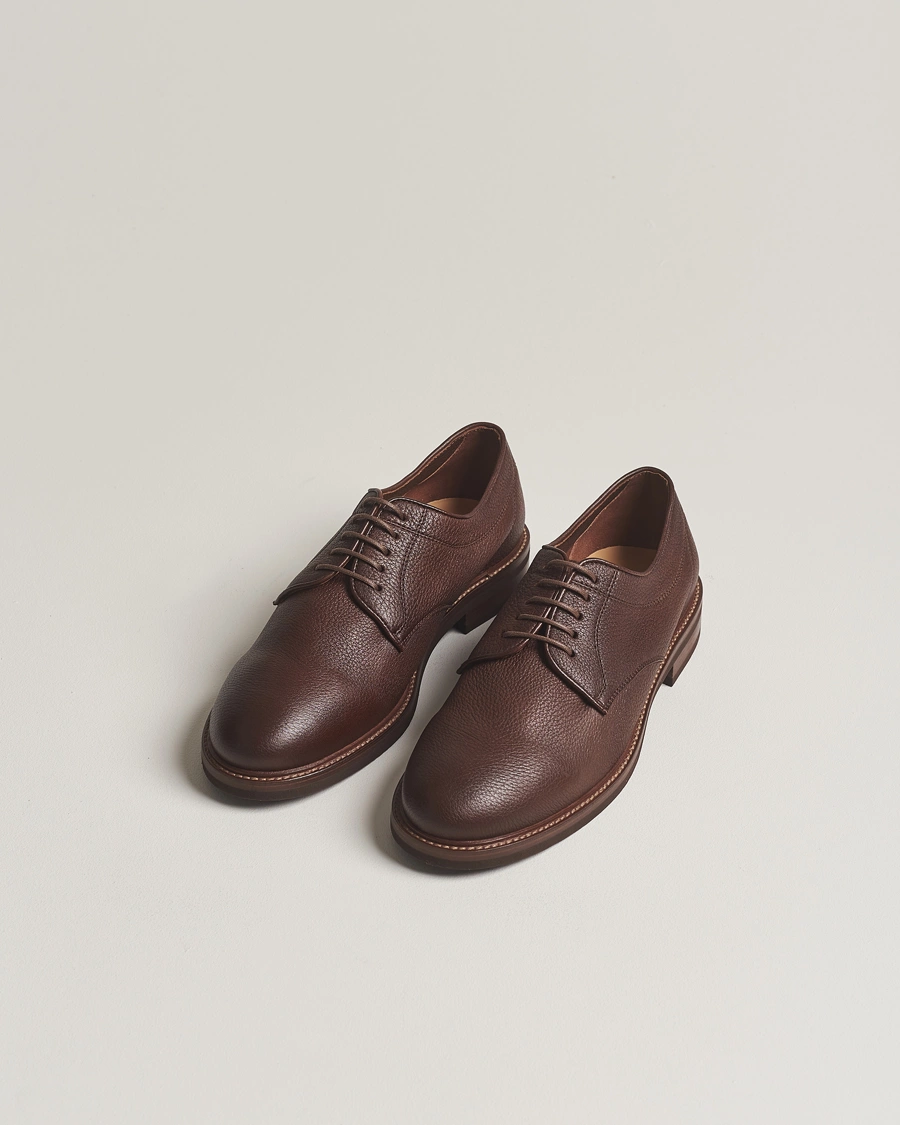 Mies | Derby-kengät | Brunello Cucinelli | Plain Toe Derby Dark Brown Deerskin