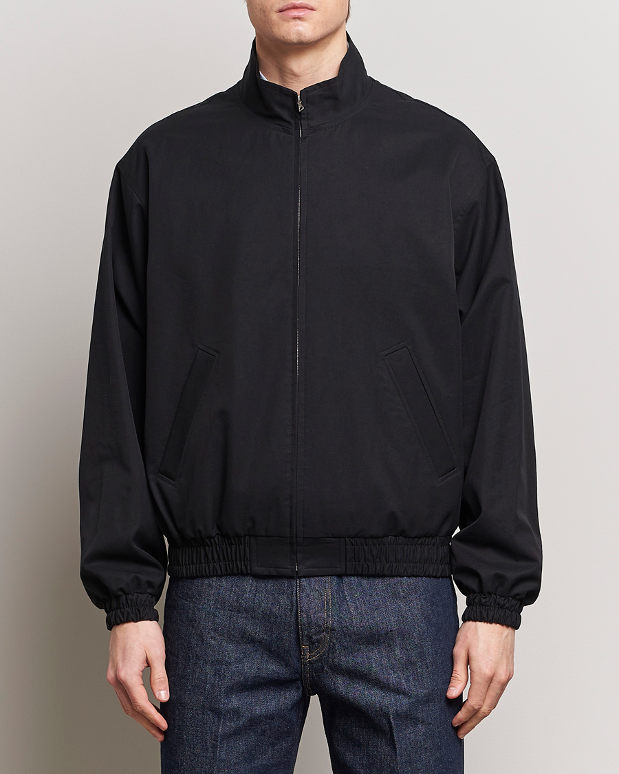 Mies | Luxury Brands | Auralee | Washed Silk Chambray Blouson Black