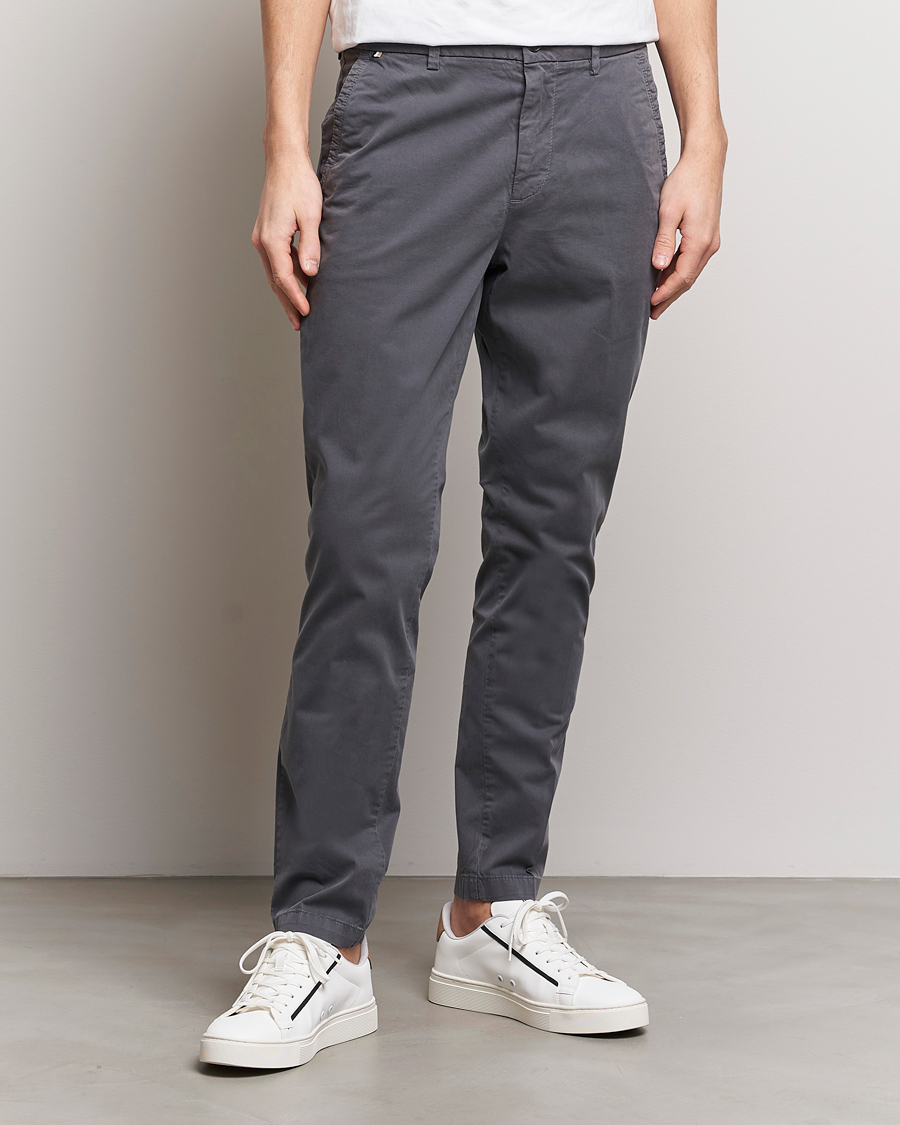 Mies | Vaatteet | BOSS BLACK | Kaiton Cotton Pants Medium Grey