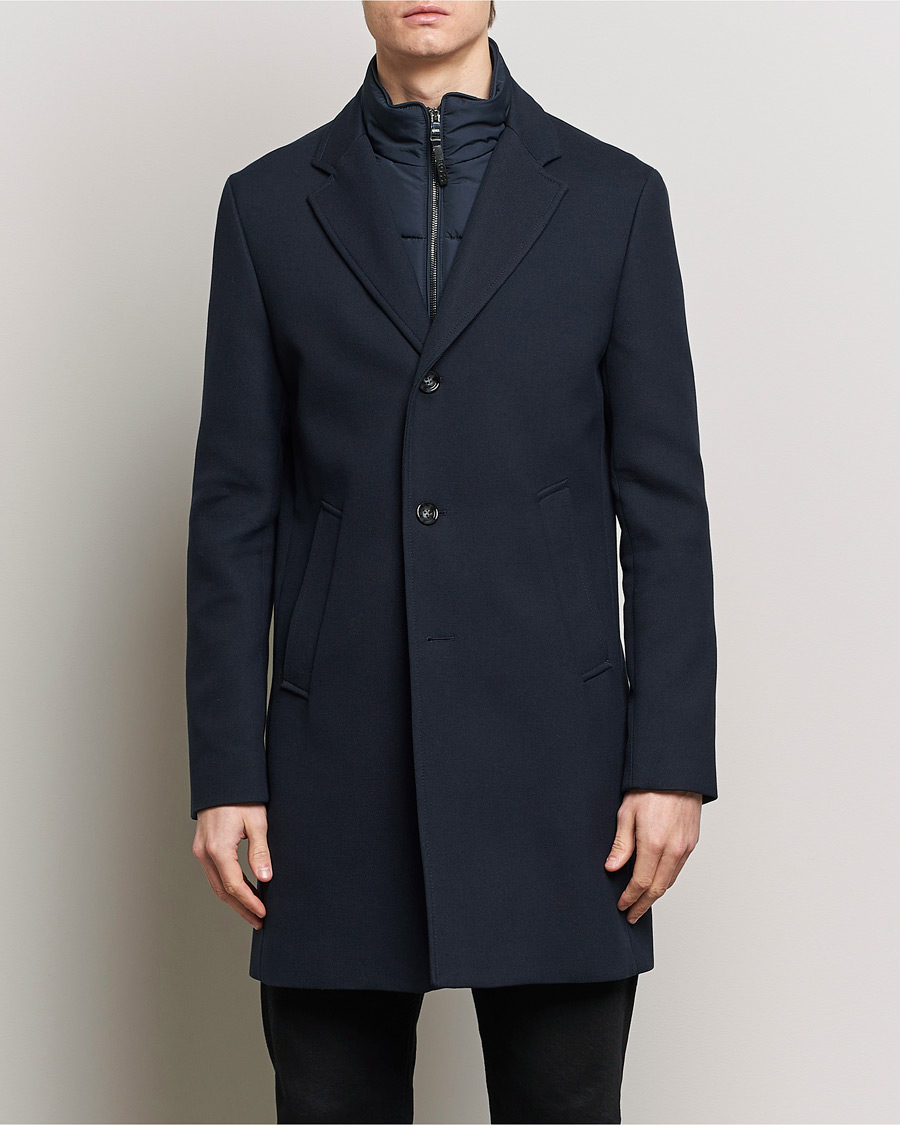 Mies | Vaatteet | BOSS BLACK | Hyde Cotton Coat Dark Blue