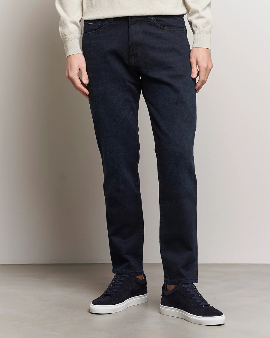 Mies | Farkut | BOSS ORANGE | Re.Maine Regular Fit Stretch Jeans Dark Blue