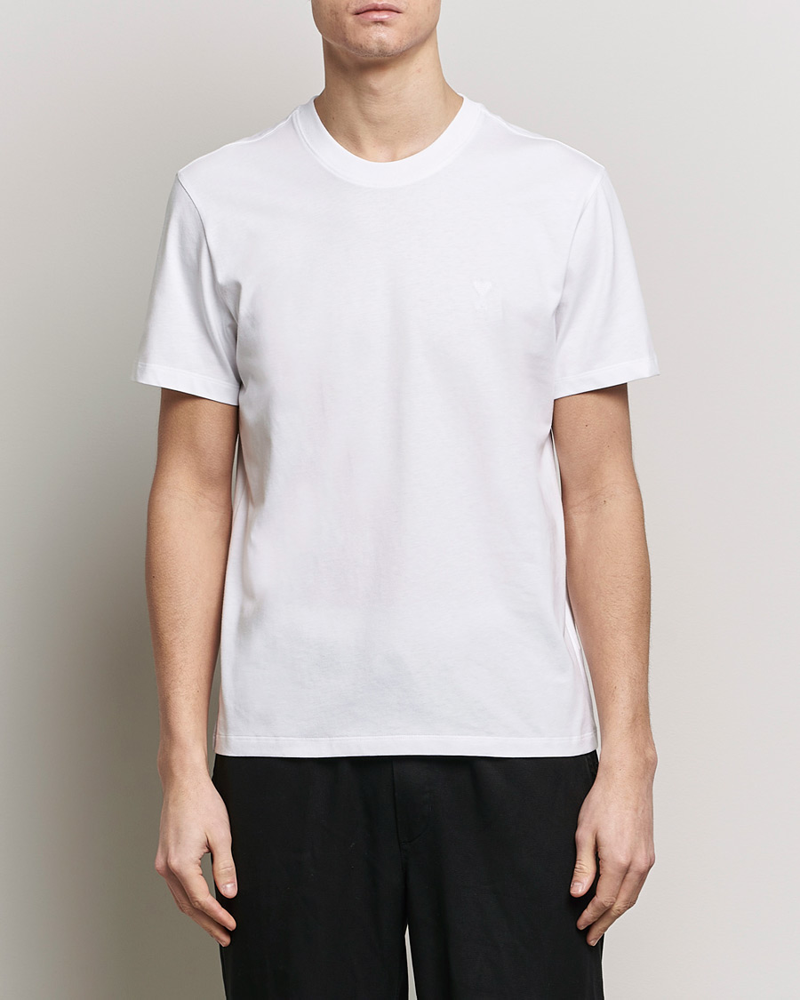 Mies | Valkoiset t-paidat | AMI | Tonal Heart Logo T-Shirt White