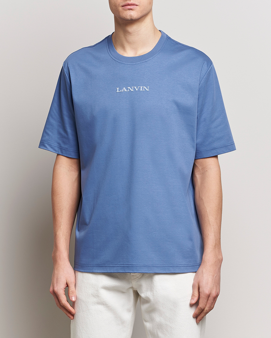 Mies | Lanvin | Lanvin | Embroidered Logo T-Shirt Cornflower