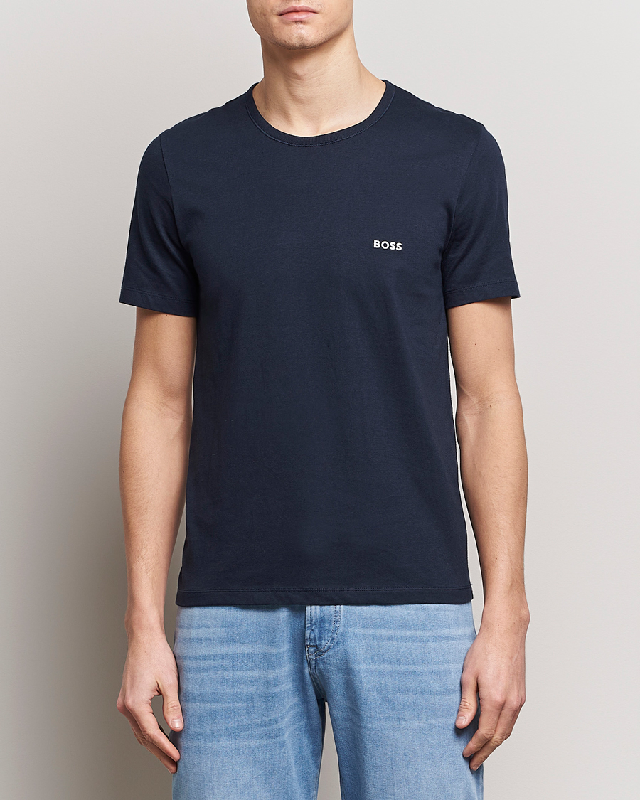 Mies | BOSS BLACK | BOSS BLACK | 3-Pack Crew Neck T-Shirt Blue
