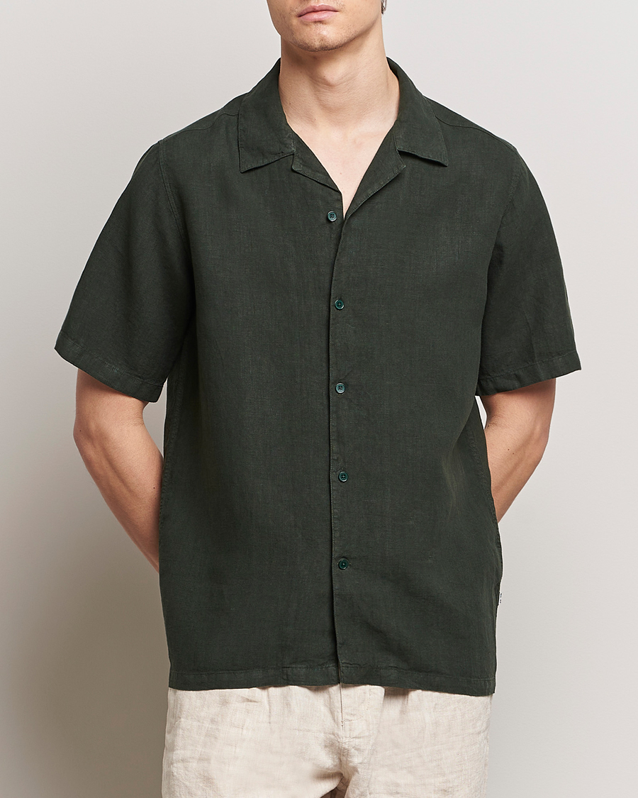 Mies | Vaatteet | NN07 | Julio Linen Resort Shirt Rosin Green