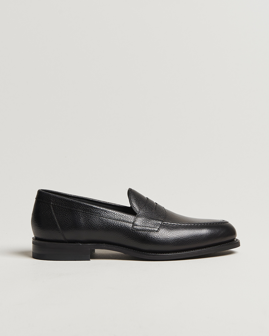 Mies | Loaferit | Loake Shoemakers | Loake 1880 Imperial Grained Penny Loafer Black