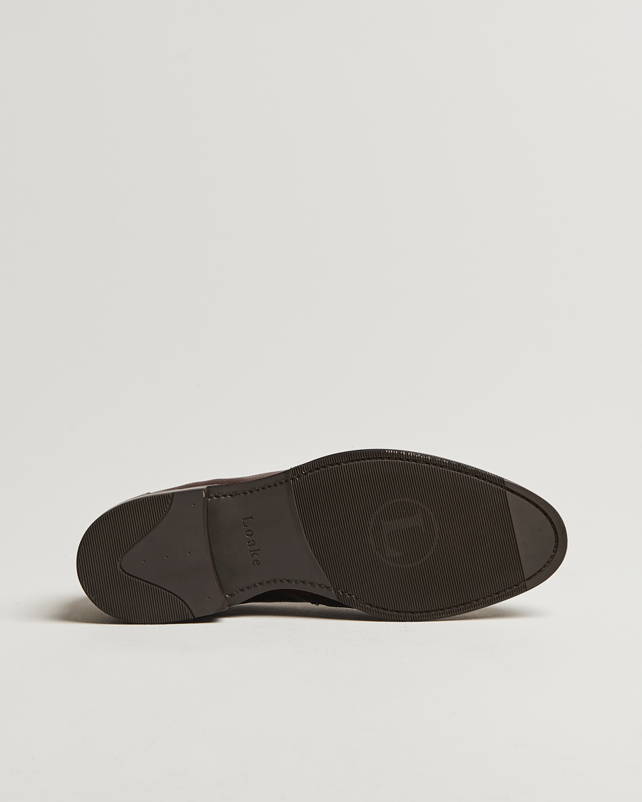 Mies | Loaferit | Loake Shoemakers | Loake 1880 Imperial Grained Penny Loafer Dark Brown