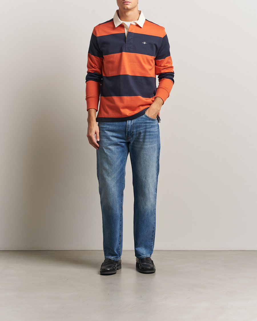 Mies | Puserot | GANT | Striped Heavy Rugger Evening Blue