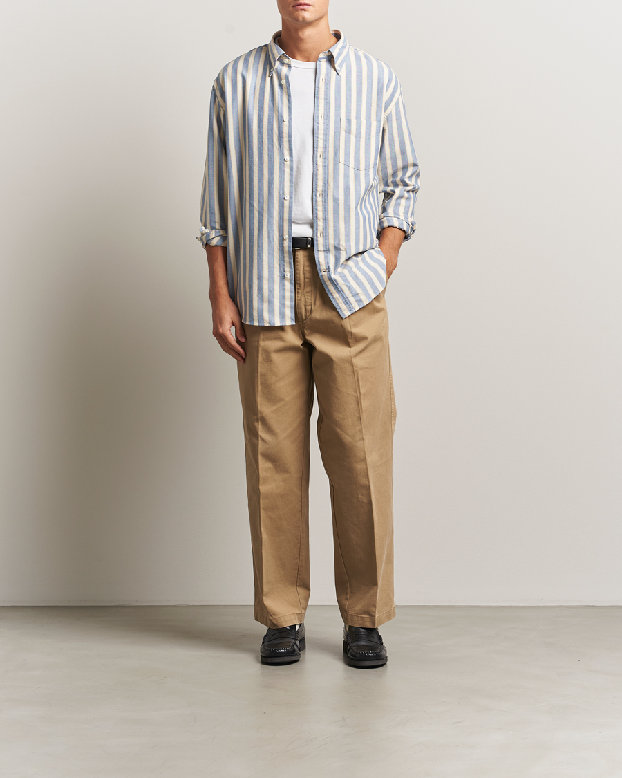 Mies | Kauluspaidat | GANT | Relaxed Fit Striped Heritage Oxford Shirt Blue Water