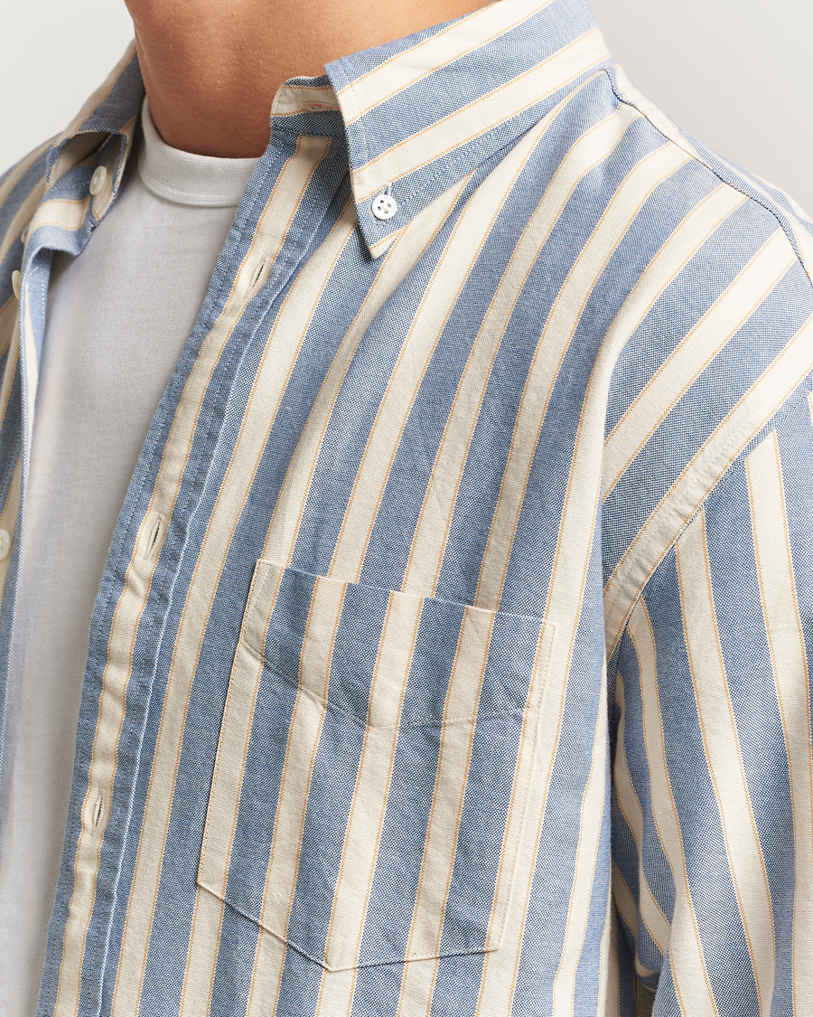 Mies | Kauluspaidat | GANT | Relaxed Fit Striped Heritage Oxford Shirt Blue Water