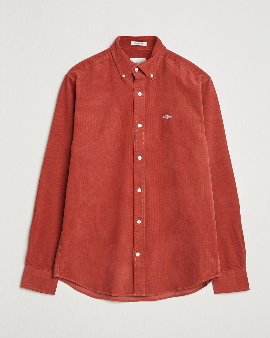 Mies | Kauluspaidat | GANT | Regular Fit Corduroy Shirt Modern Rust
