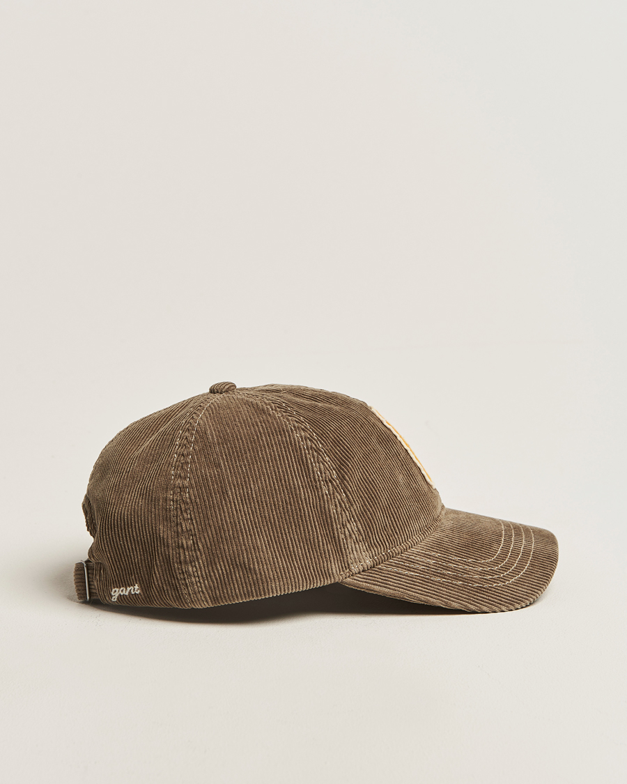 Mies | GANT G Badge Corduroy Cap Taupe Beige | GANT | G Badge Corduroy Cap Taupe Beige