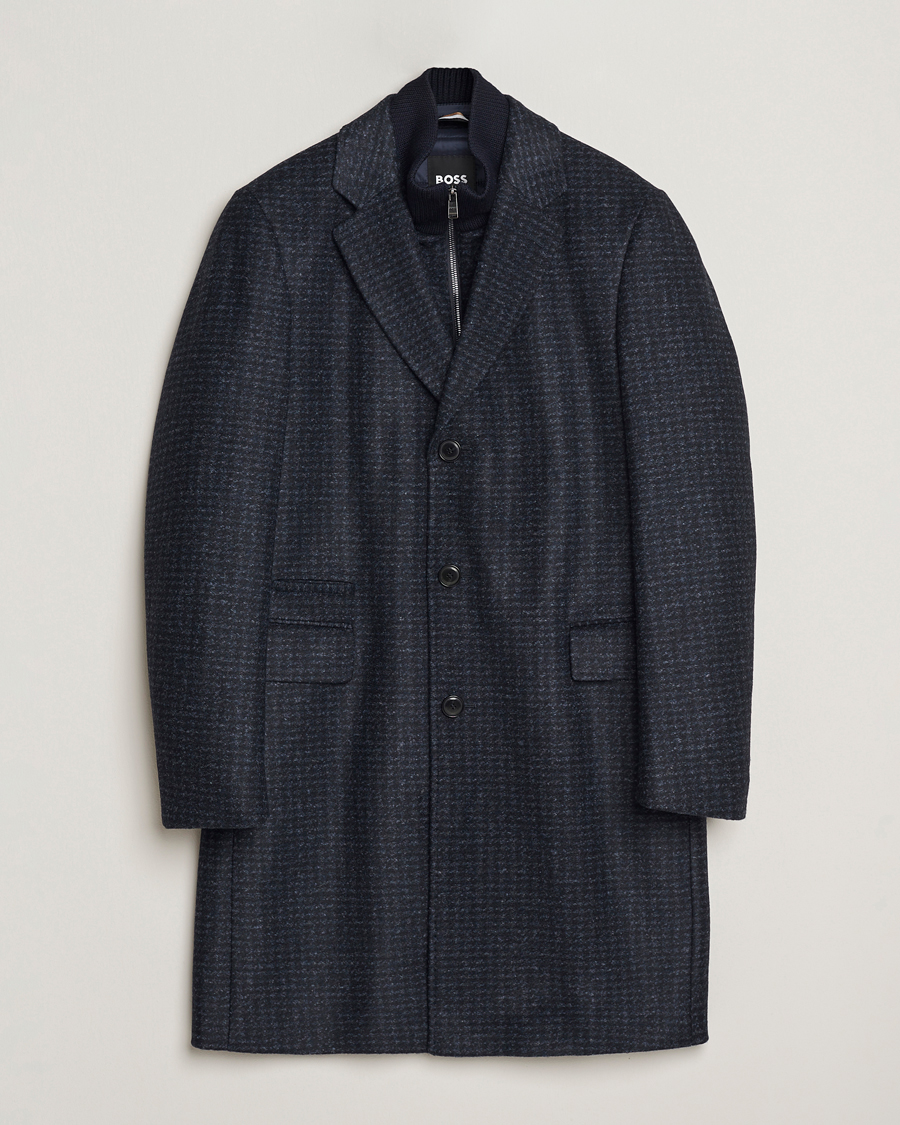 Mies | Takit | BOSS BLACK | Hyde Wool Bib Coat Dark Blue