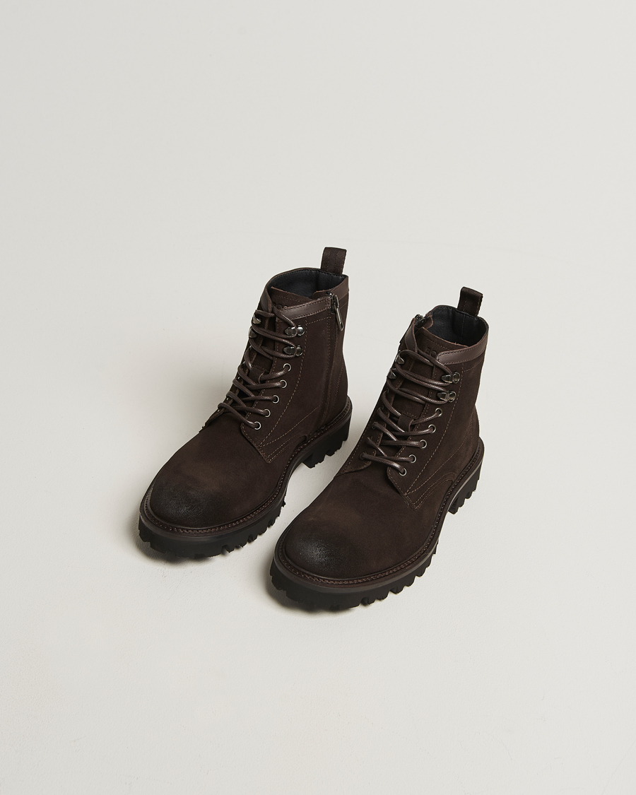 Mies | Nilkkurit | BOSS BLACK | Julyo Suede Boot Dark Brown