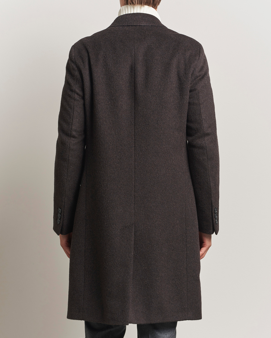 Mies | Takit | BOSS BLACK | Hyde Wool/Alpaca Double Breasted Coat Dark Brown