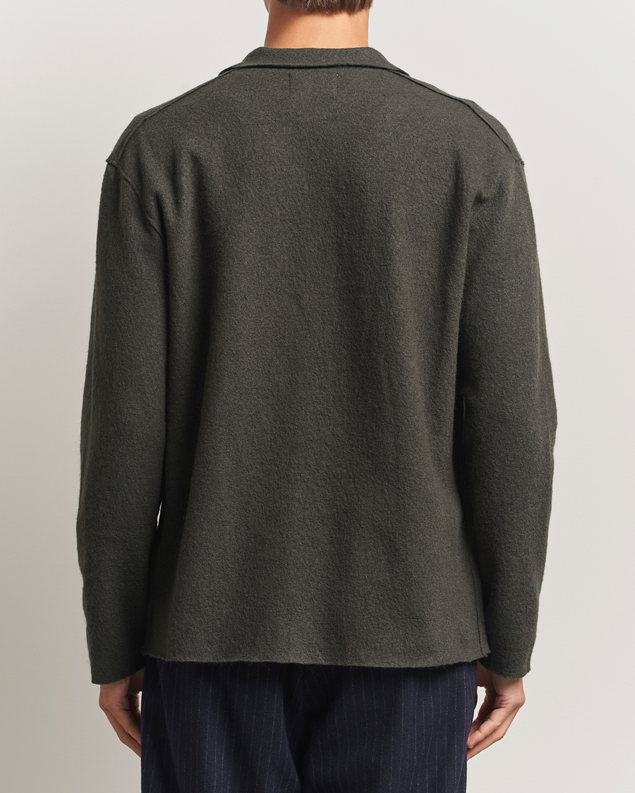 Mies | Puserot | NN07 | Jonas Boiled Wool Cardigan Dark Army
