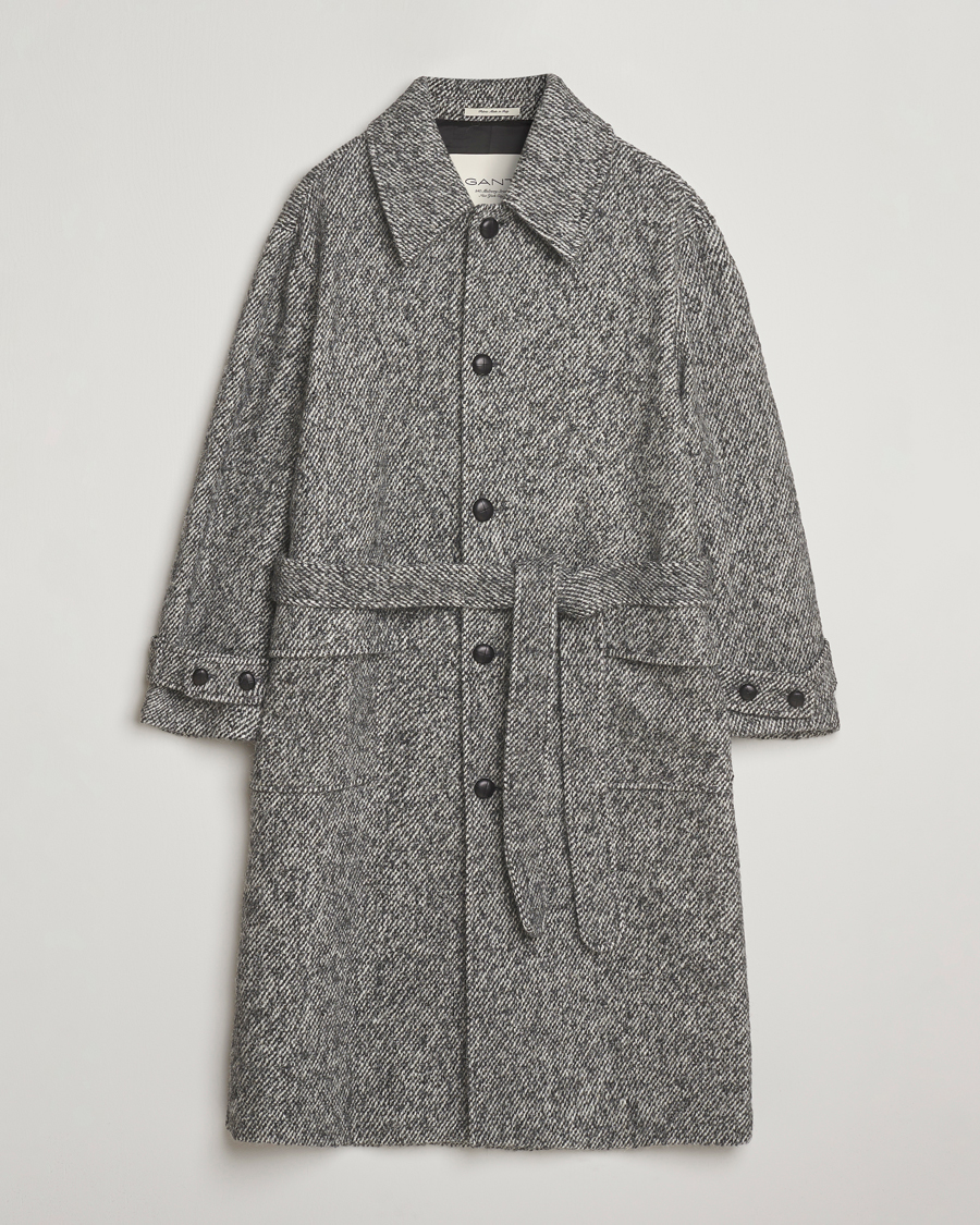 Mies | Takit | GANT 240 Mulberry Street | Tweed Wool Coat Black