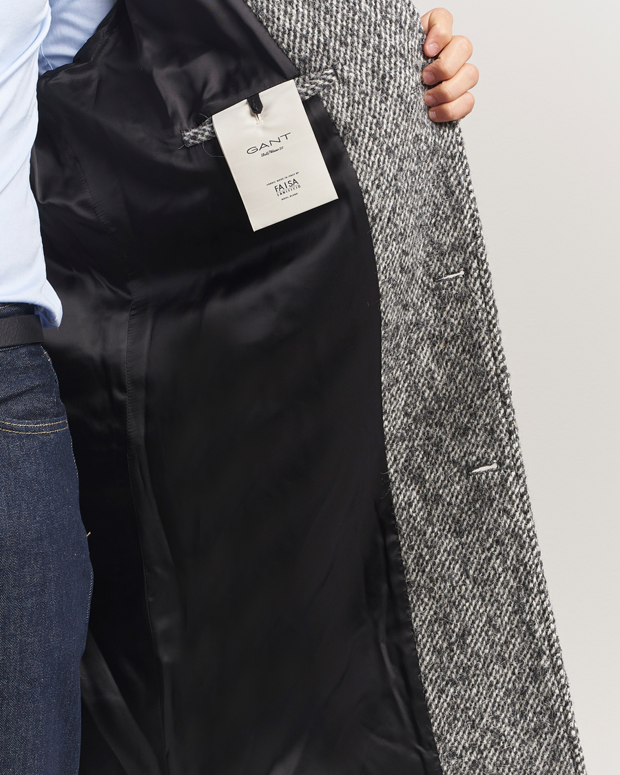 Mies | Takit | GANT 240 Mulberry Street | Tweed Wool Coat Black