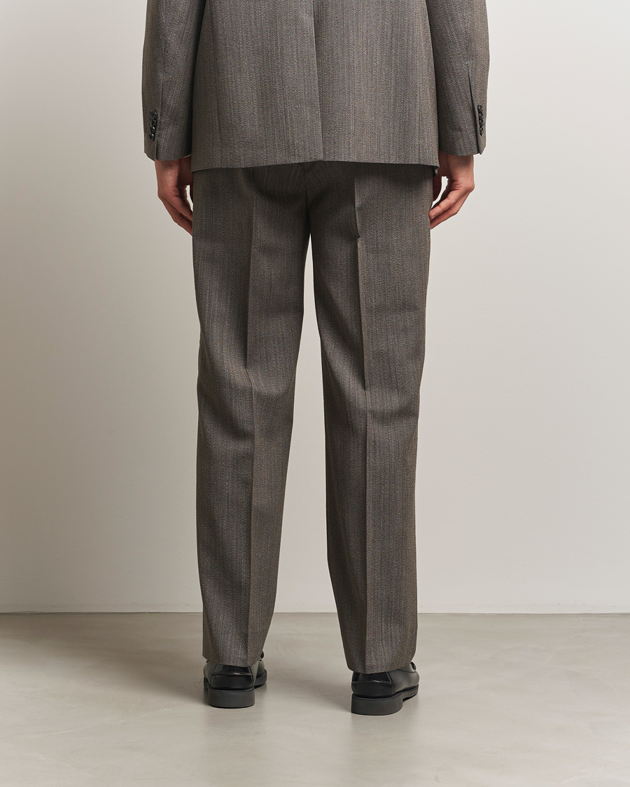 Mies | Housut | GANT 240 Mulberry Street | Herringbone Suit Pants Deep Brown