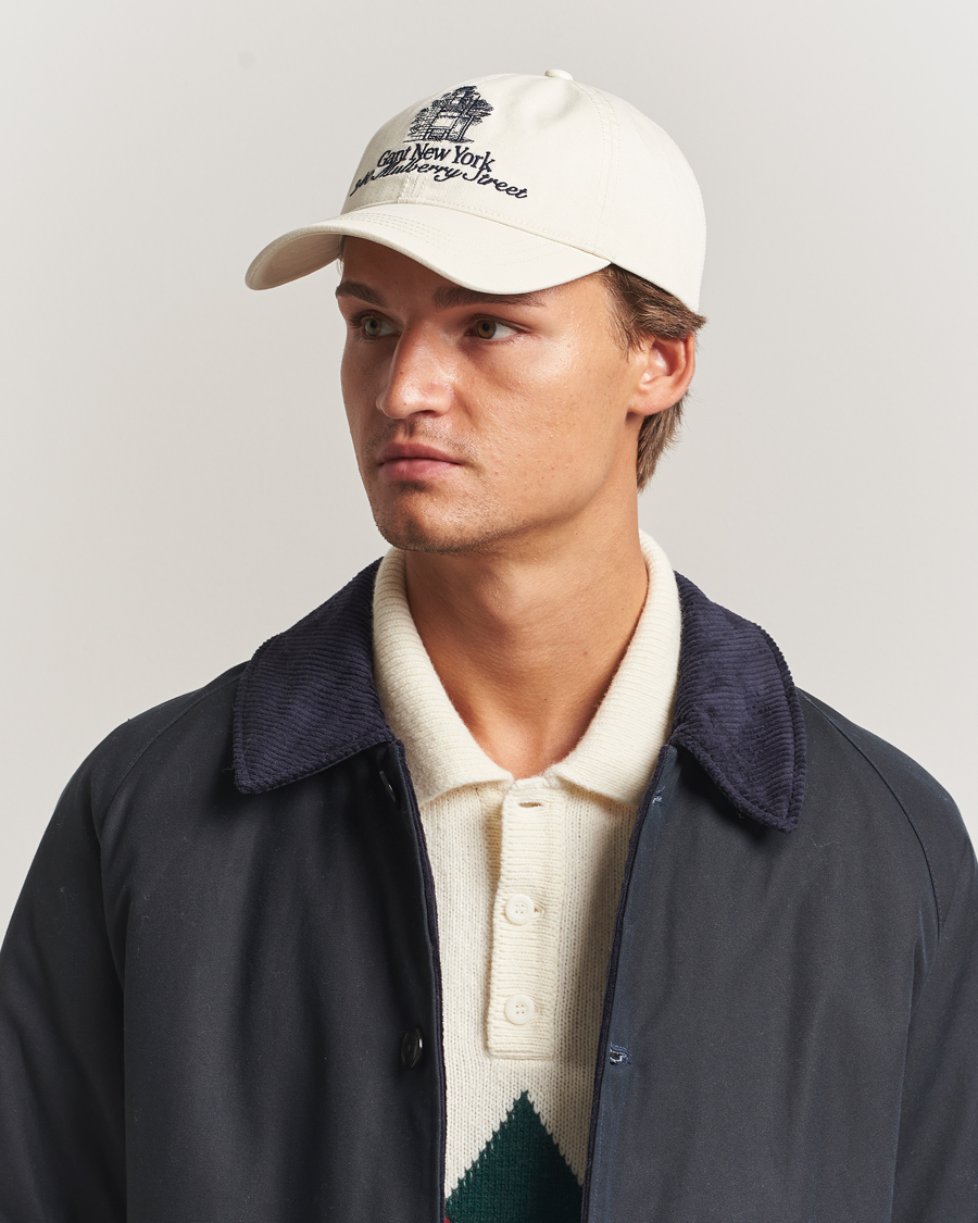Mies | Päähineet | GANT 240 Mulberry Street | Washed Twill Cap Cream
