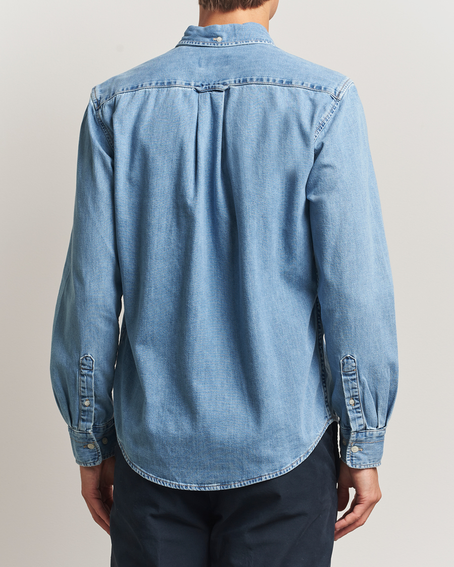 Mies | Kauluspaidat | GANT | Regular Fit Denim Shirt Light Blue Worn In