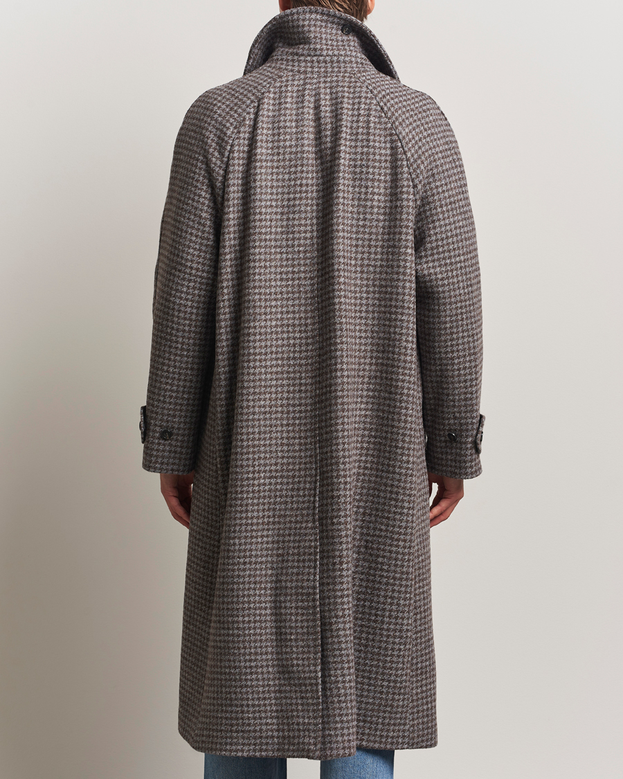 Mies | Takit | GANT | Wool Balmacaan Houndstooth Coat Deep Brown