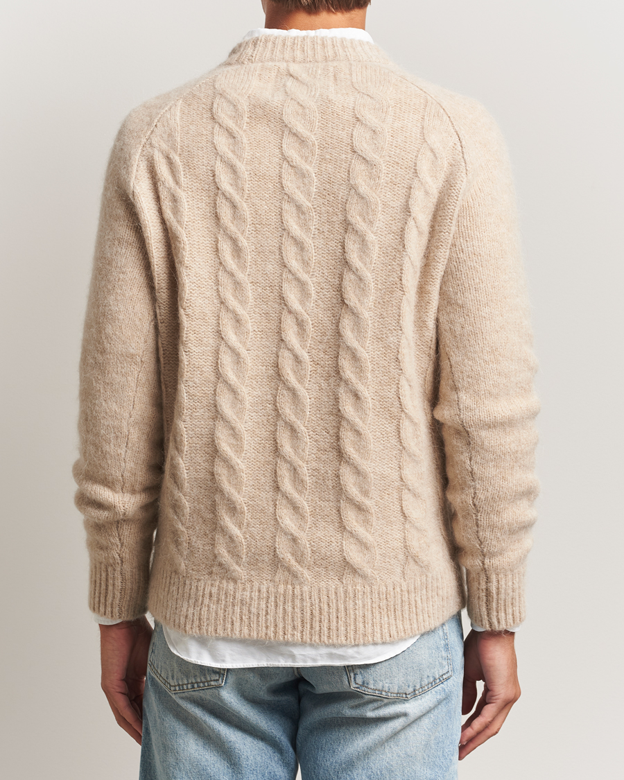 Mies | Puserot | GANT | Alpaca/Lambswool Cable Crew Neck Seed Melange