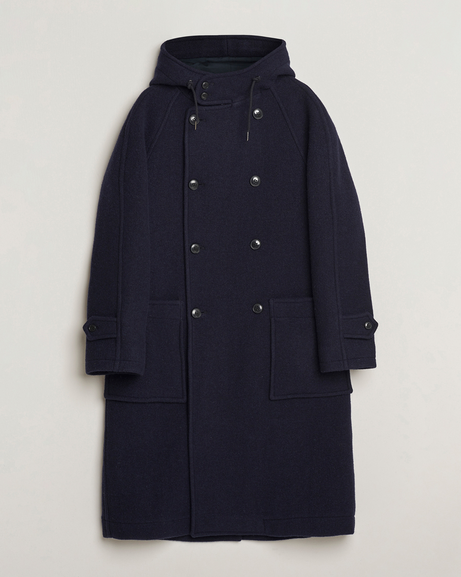 Mies | Takit | Gloverall | Raglan Wool Coat Navy
