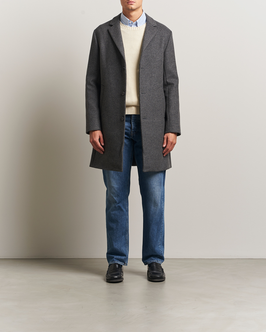 Mies | Takit | NN07 | Austin Wool Coat Grey Melange