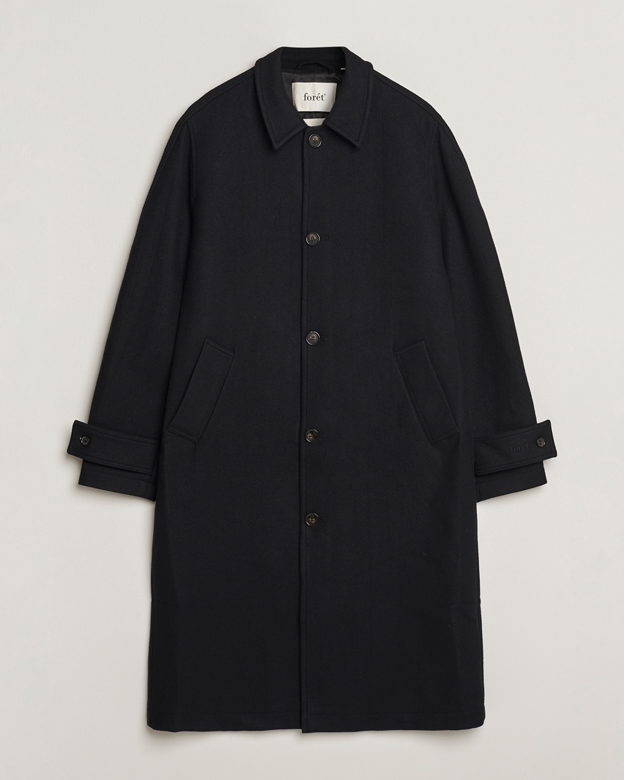 Mies | Takit | Forét | Pine Wool Coat Black