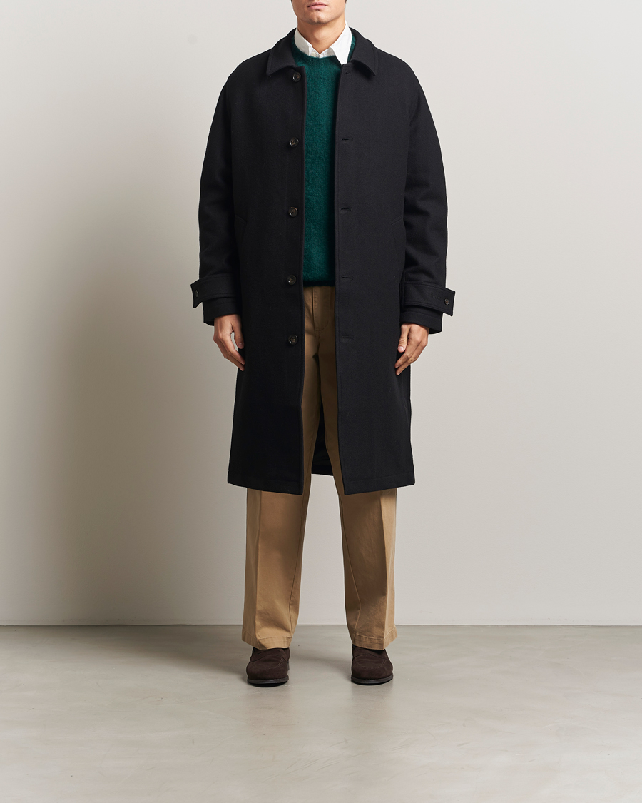 Mies | Takit | Forét | Pine Wool Coat Black