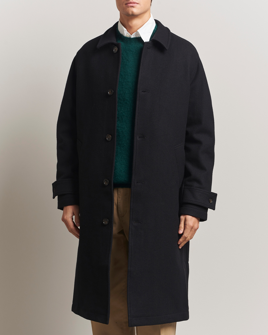 Mies | Takit | Forét | Pine Wool Coat Black