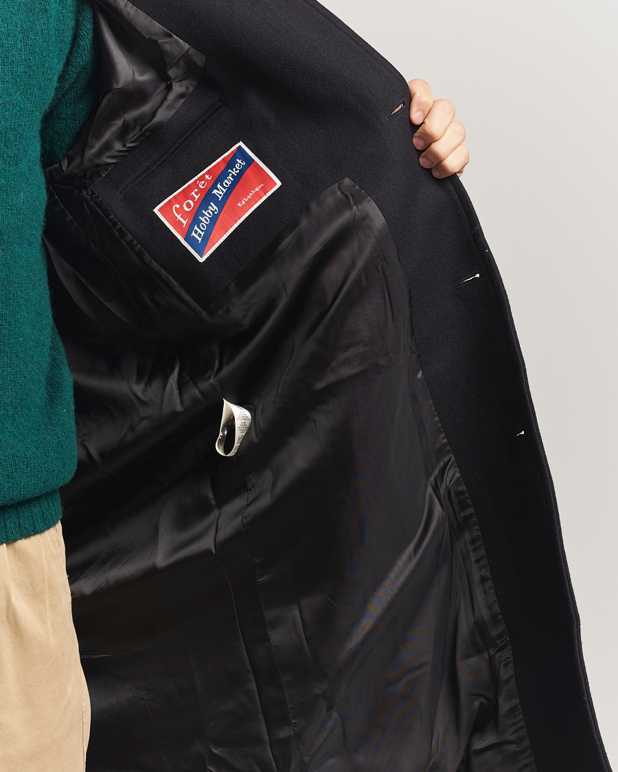 Mies | Takit | Forét | Pine Wool Coat Black