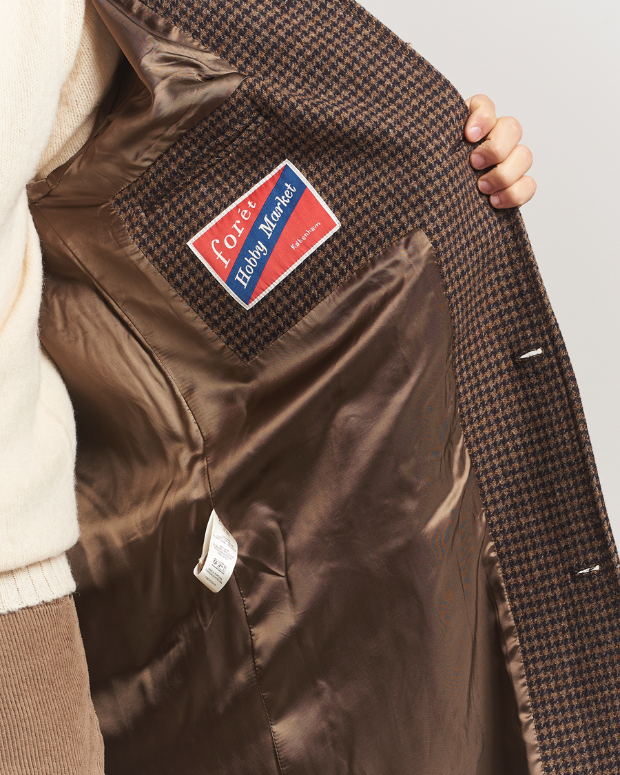 Mies | Takit | Forét | Pine Wool Coat Brown