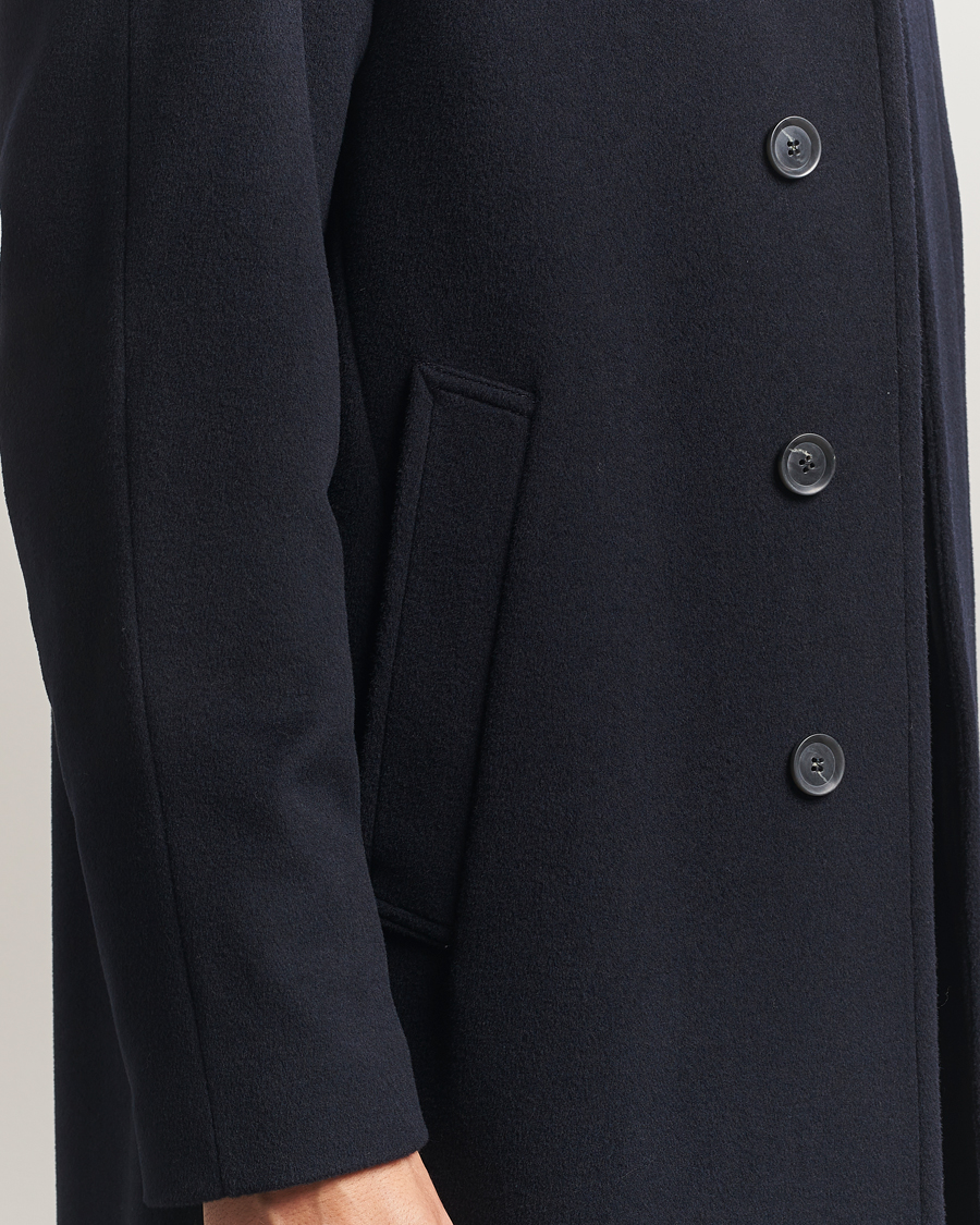 Mies | Takit | Oscar Jacobson | Raglan Wool Coat Navy