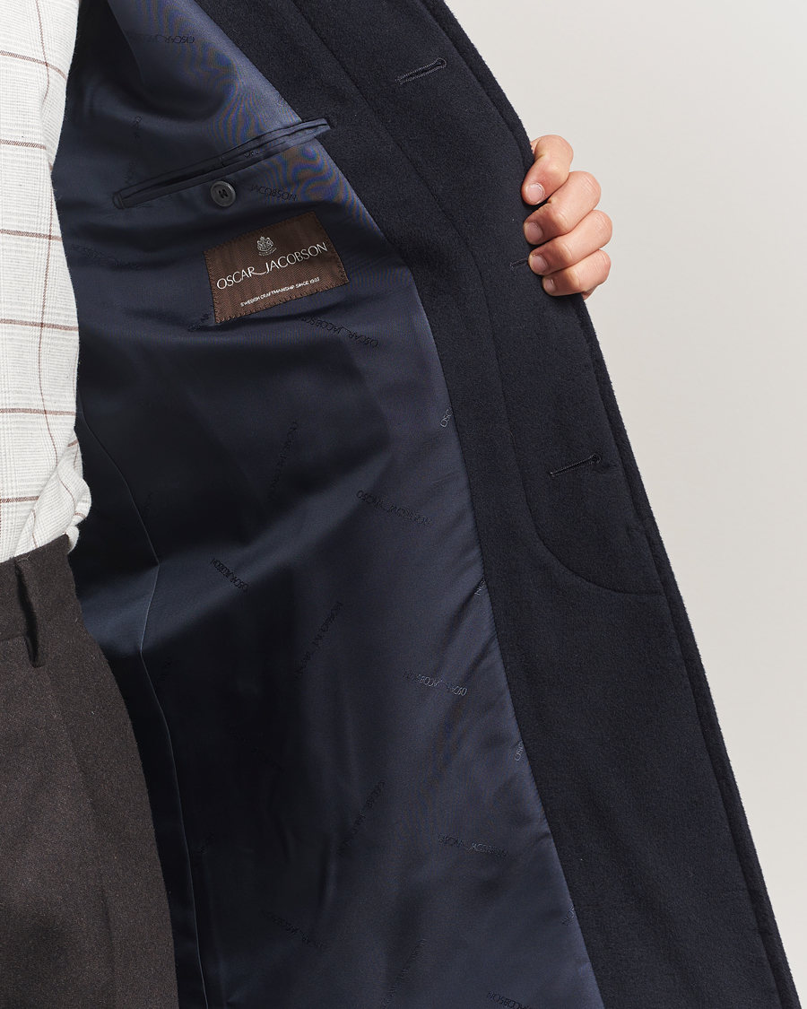 Mies | Takit | Oscar Jacobson | Raglan Wool Coat Navy
